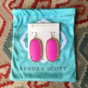 Danielle Statement Earrings In Magenta